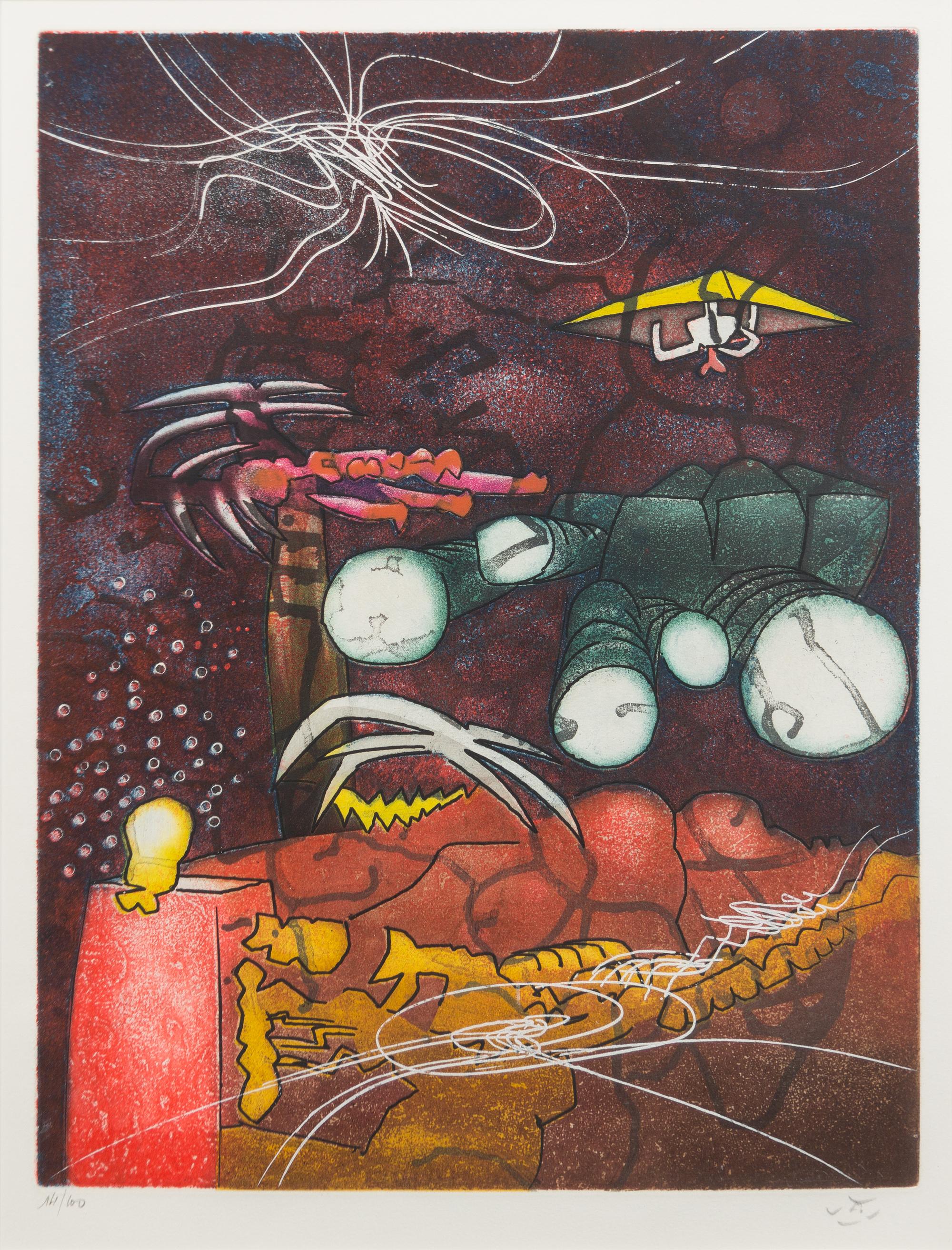 Roberto Matta, (Chilean, 1911-2002), Une saison en enfer, 1978 (portfolio consisting of 9 of the original 10 aquatints)
