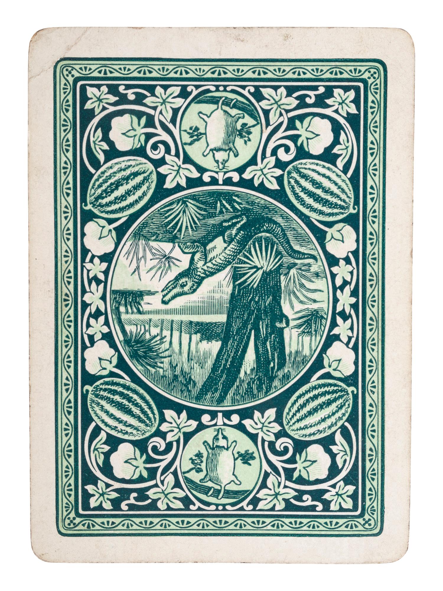 [AFRICAN AMERICANA - JIM CROW]. " In Dixie-Land " playing cards. Cincinnati, OH: Fireside Game Co., Cincinnati Game Co., 1897.