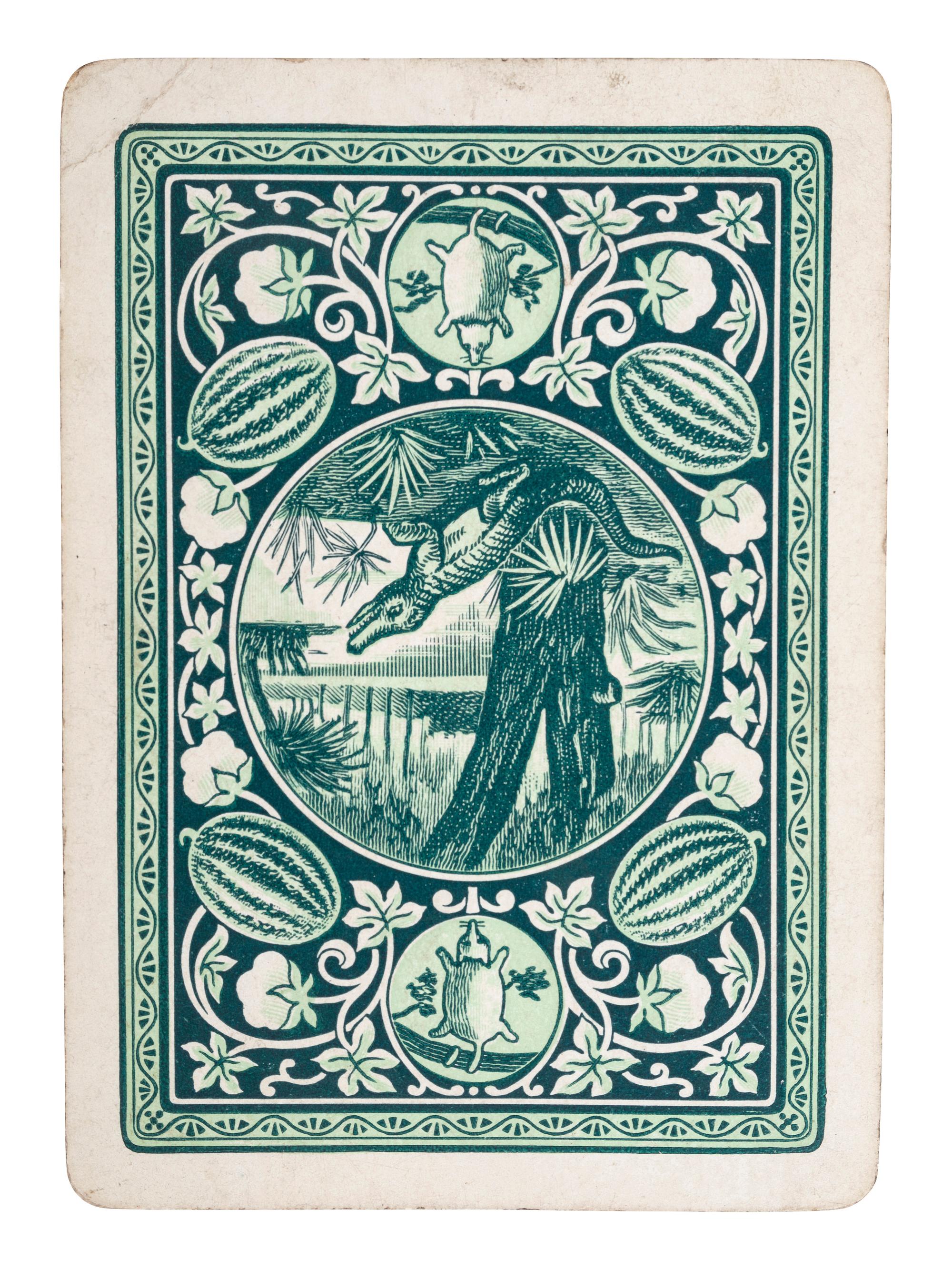 [AFRICAN AMERICANA - JIM CROW]. " In Dixie-Land " playing cards. Cincinnati, OH: Fireside Game Co., Cincinnati Game Co., 1897.
