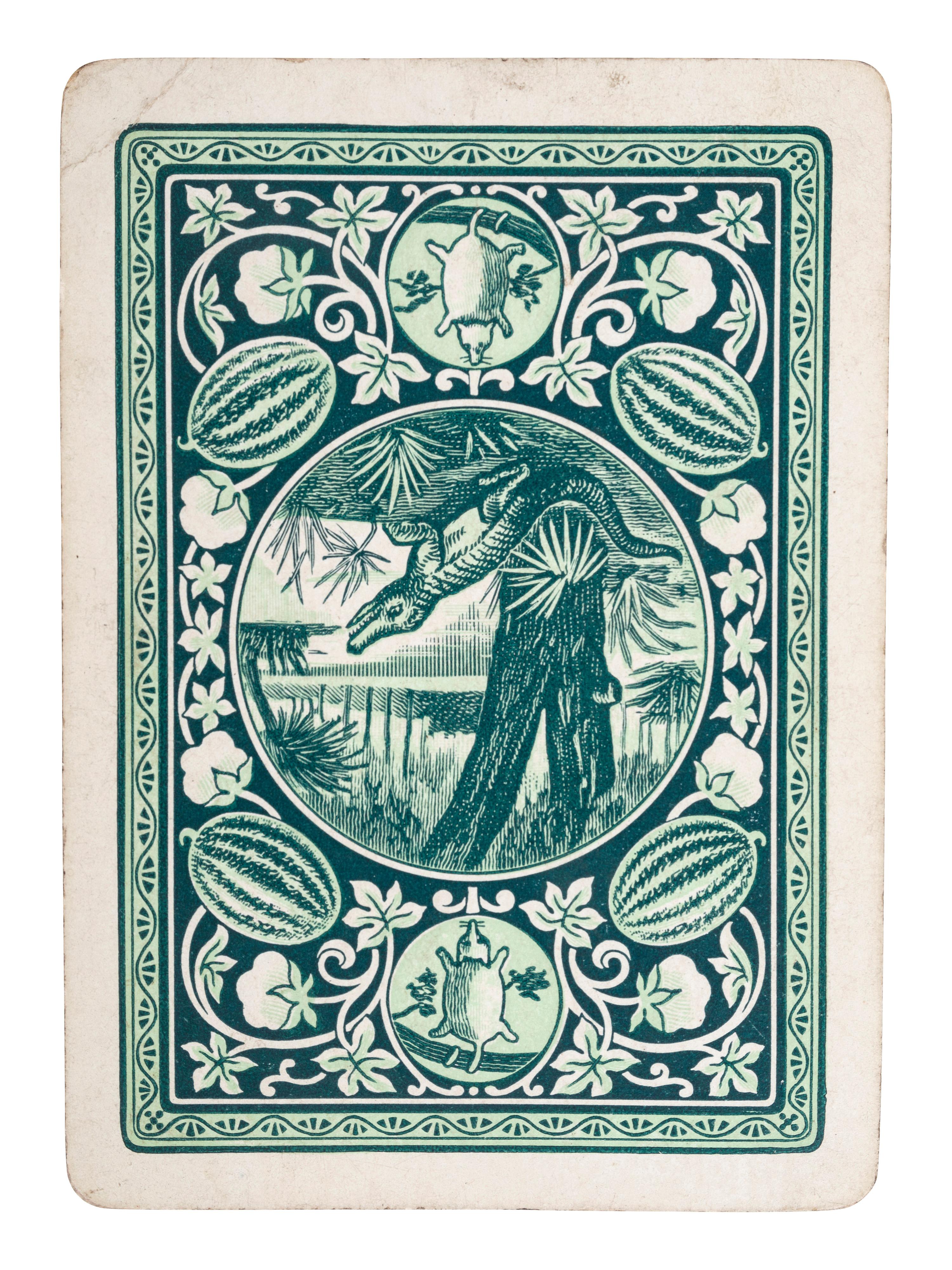 [AFRICAN AMERICANA - JIM CROW]. " In Dixie-Land " playing cards. Cincinnati, OH: Fireside Game Co., Cincinnati Game Co., 1897.