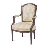 A Federal Carved Mahogany Armchair in the French Taste