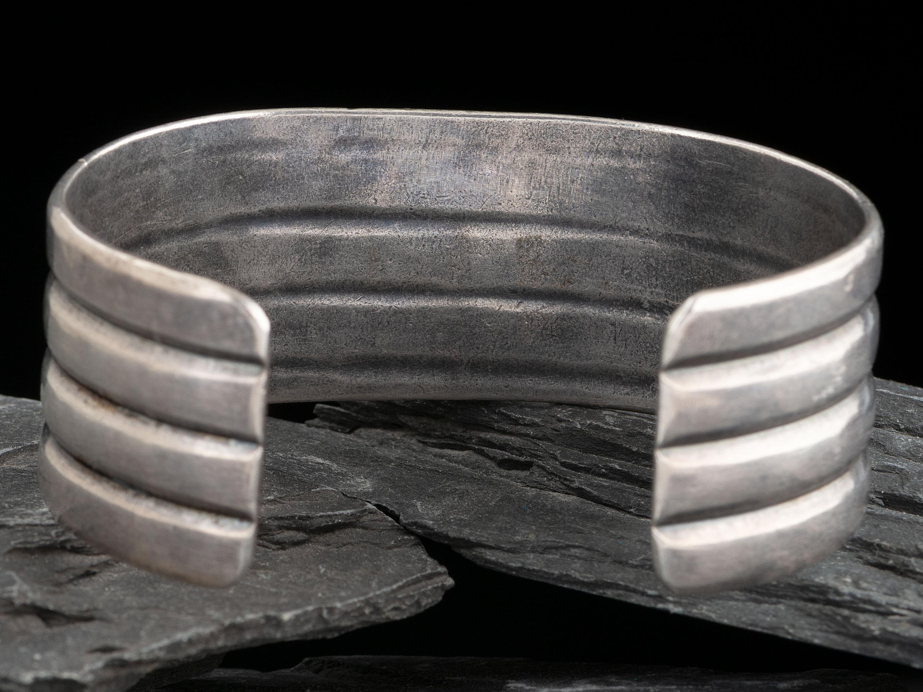 Navajo Silver and Turquoise Cuff Bracelet