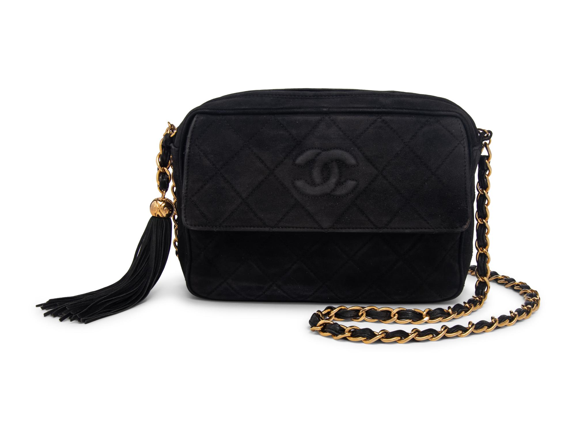 Chanel Black Suede Camera Bag