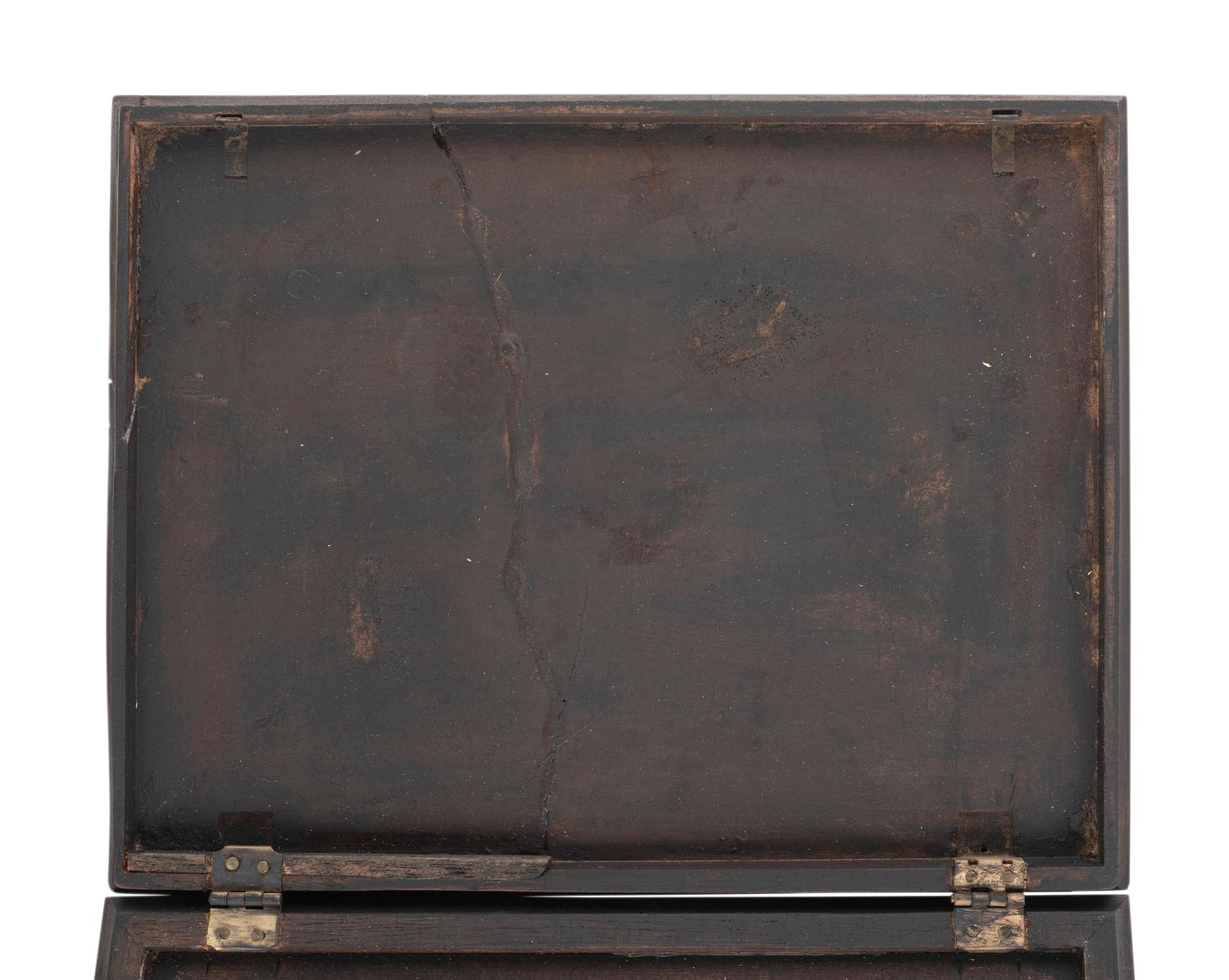 [EARLY PHOTOGRAPHY]. Landing of Columbus . Reproduction Union case crafted in wood.