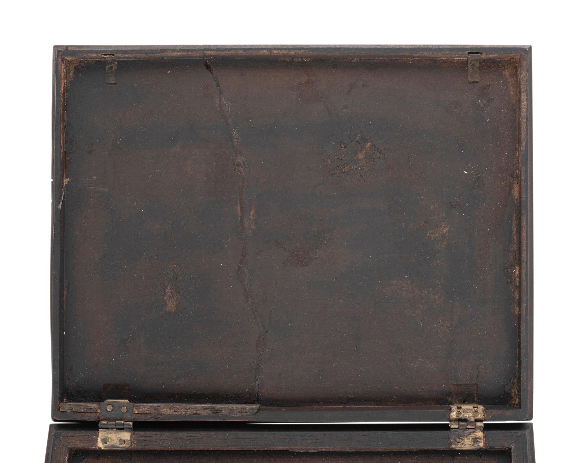 [EARLY PHOTOGRAPHY]. Landing of Columbus . Reproduction Union case crafted in wood.