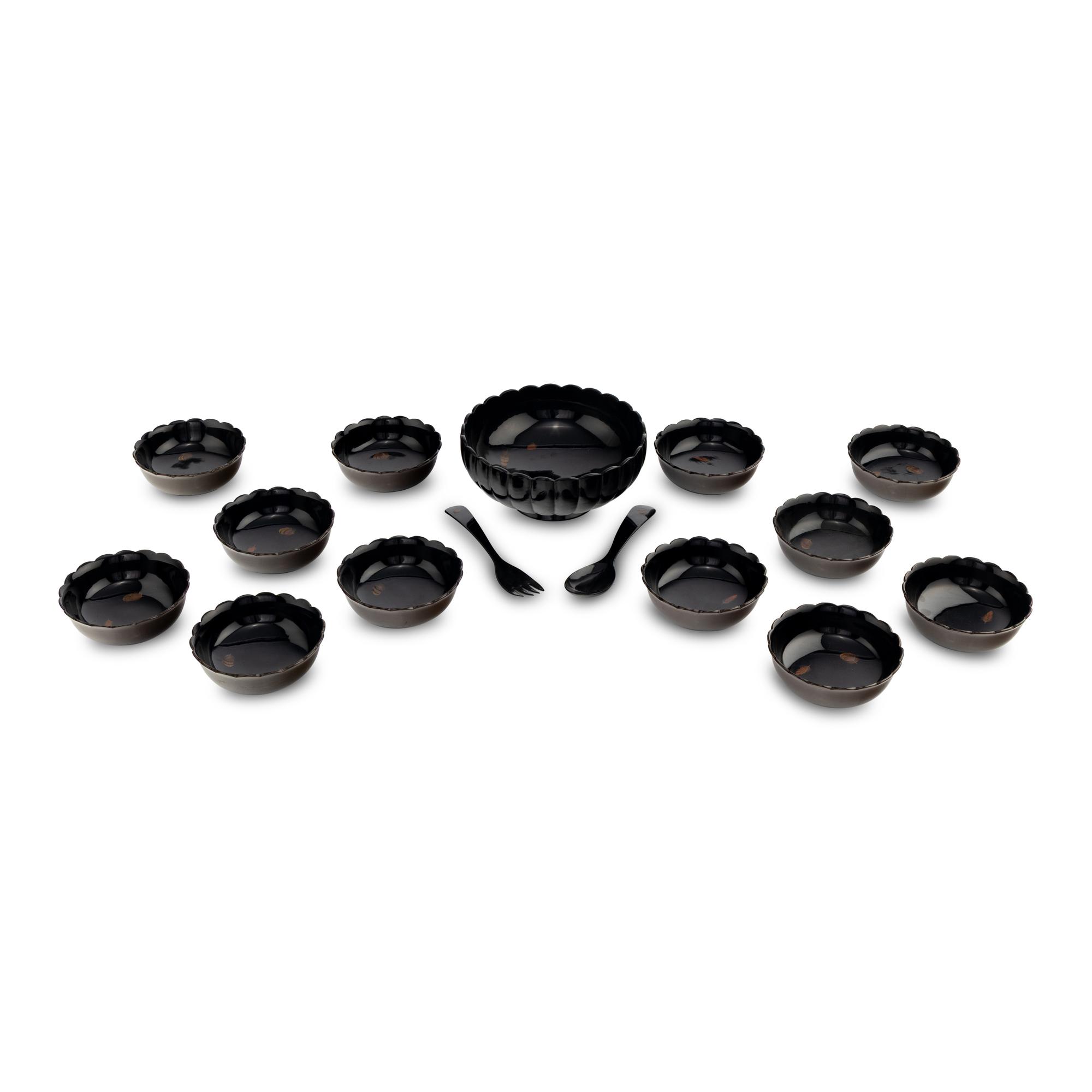 A Japanese Lacquer Serving Set