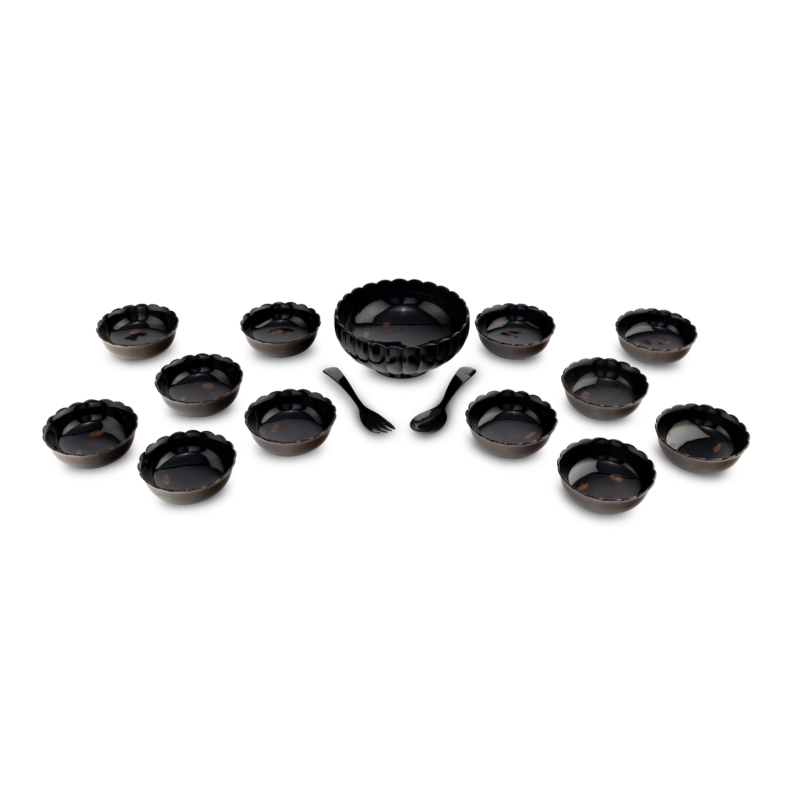 A Japanese Lacquer Serving Set