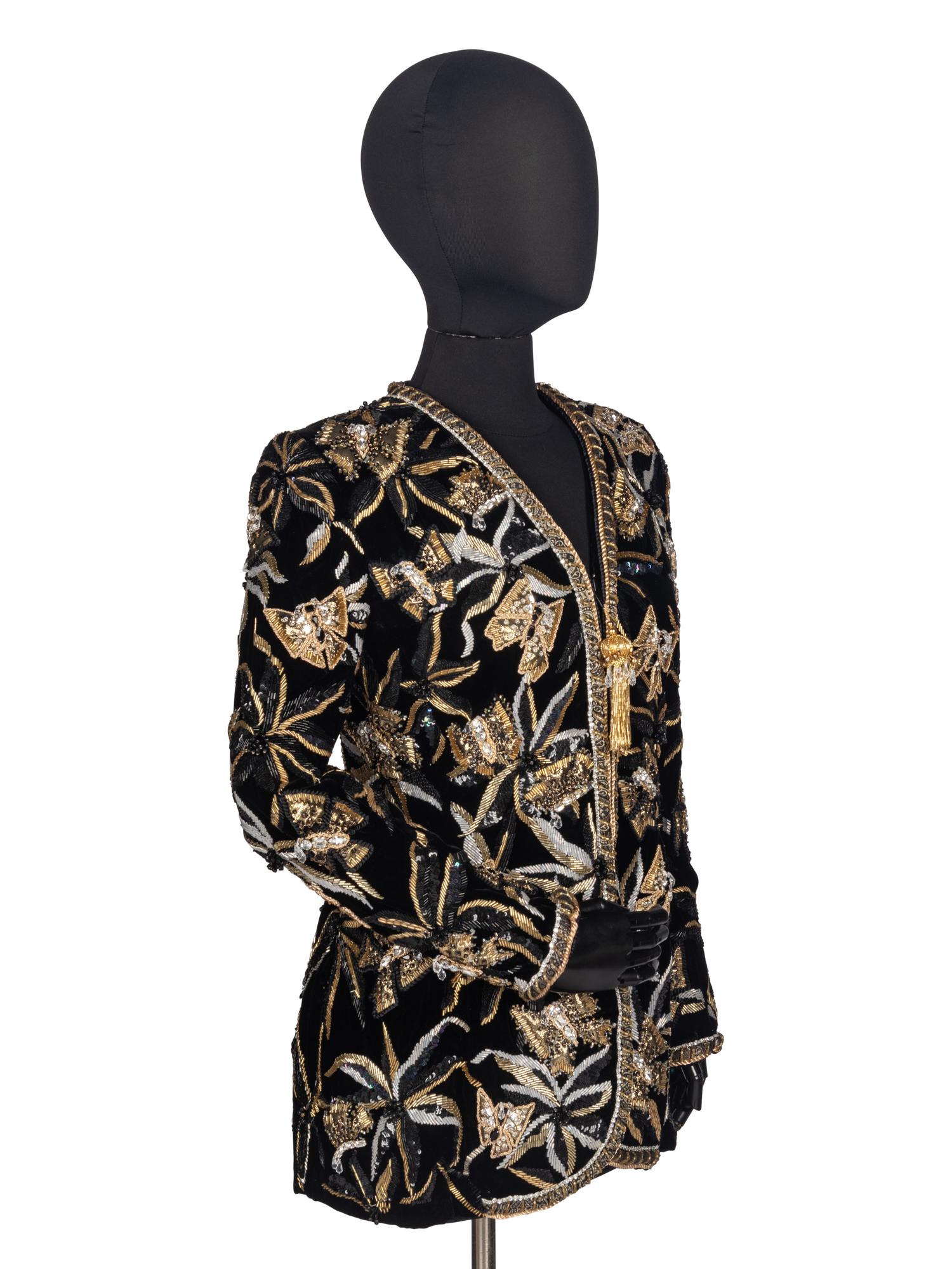 Oscar de la Renta Embroidered Evening Jacket