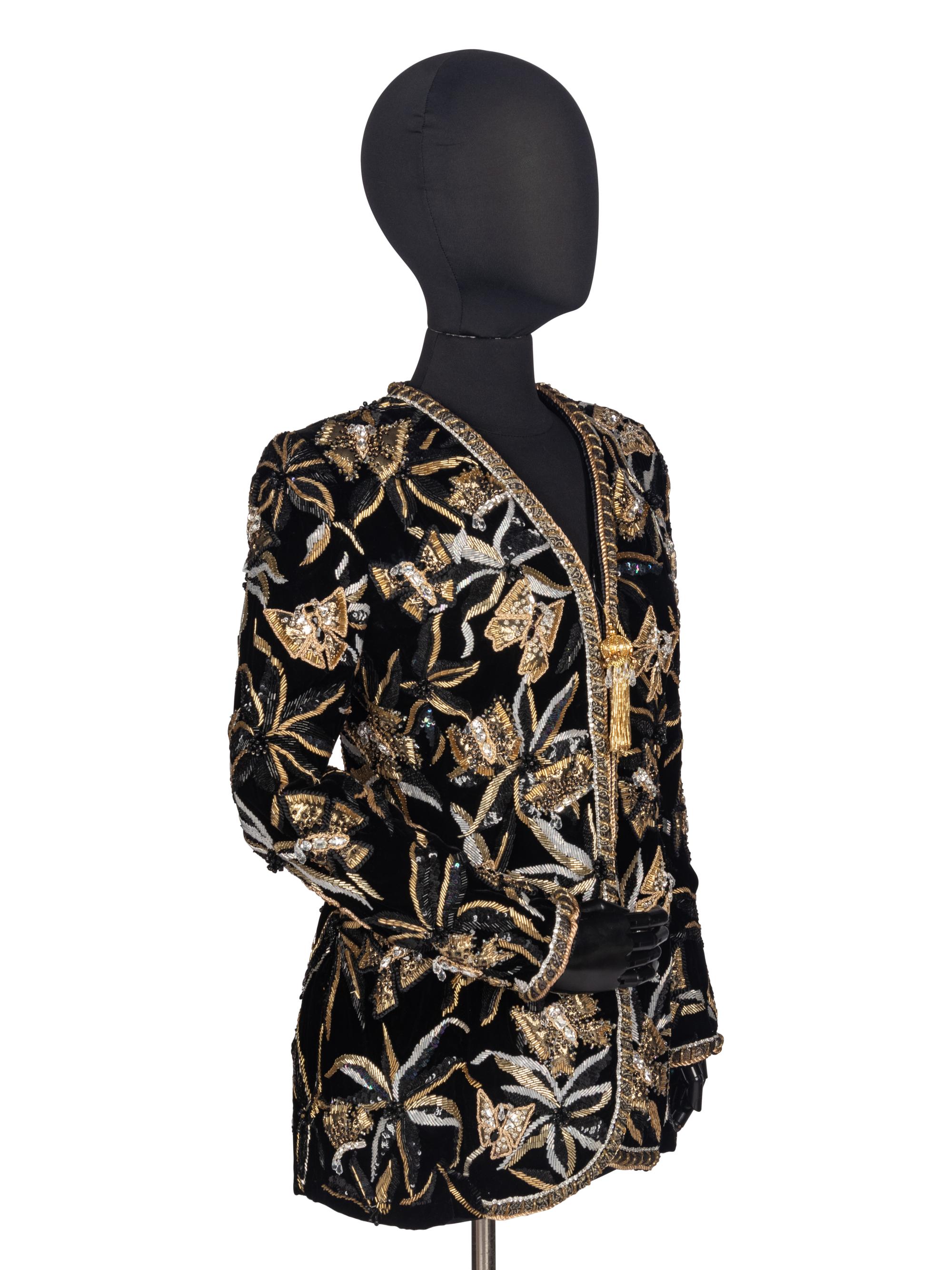 Oscar de la Renta Embroidered Evening Jacket