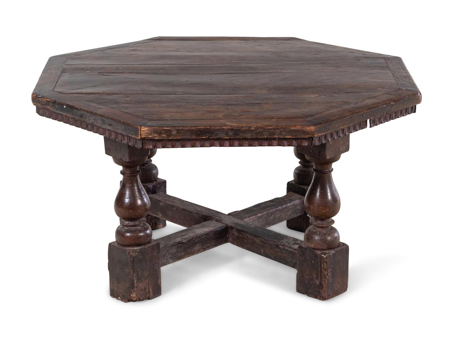 An Italian Carved Walnut Low Table