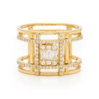 Diamond and Yellow Gold Ring