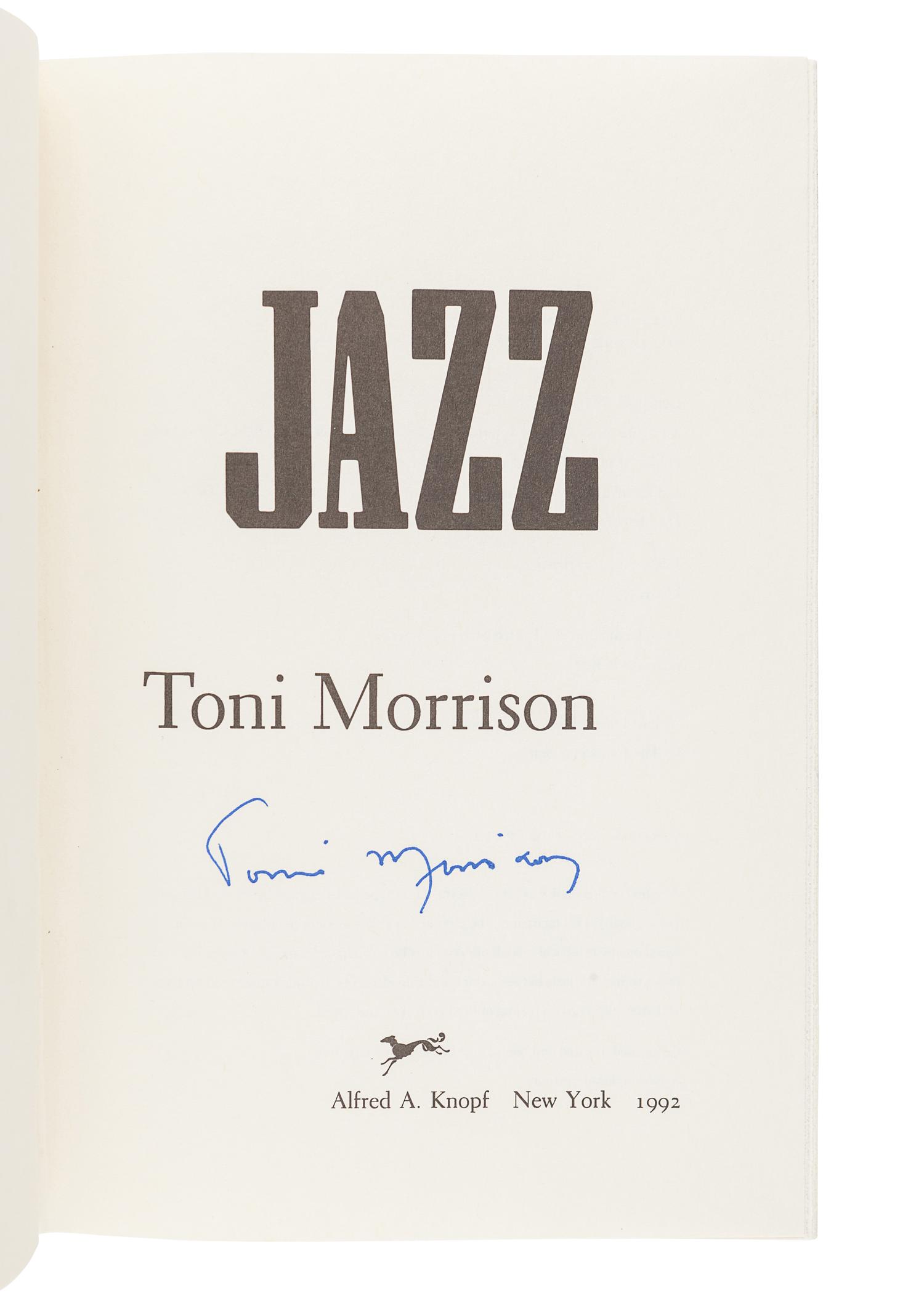[MORRISON, Toni (1931-2019).] A Group of 3 FIRST EDITIONS SIGNED BY MORRISON, comprising: