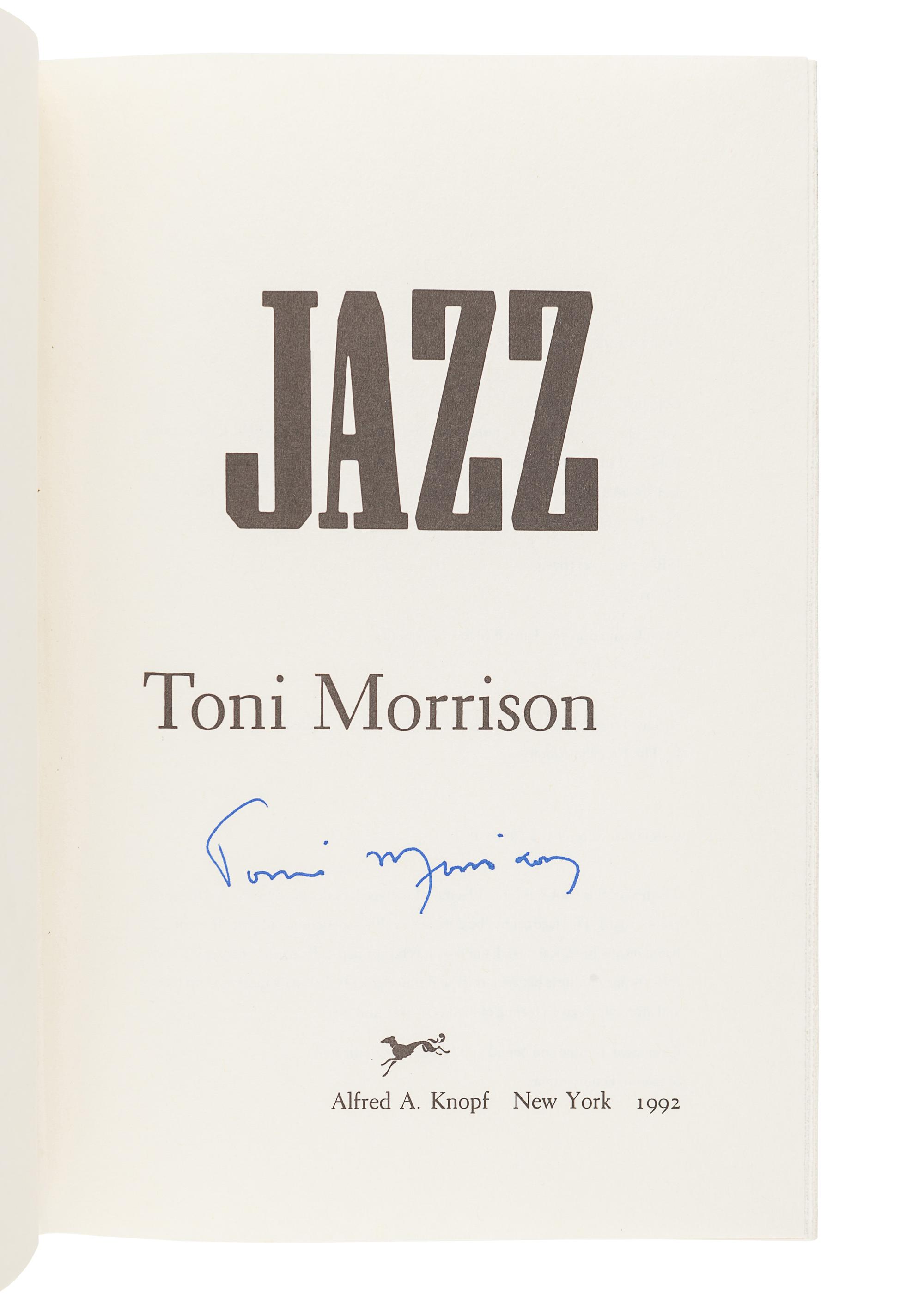 [MORRISON, Toni (1931-2019).] A Group of 3 FIRST EDITIONS SIGNED BY MORRISON, comprising: