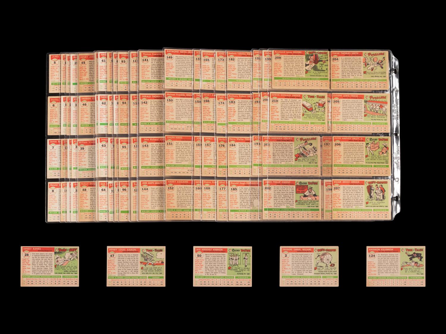 A Near Set of 1955 Topps Baseball Cards (203/206)