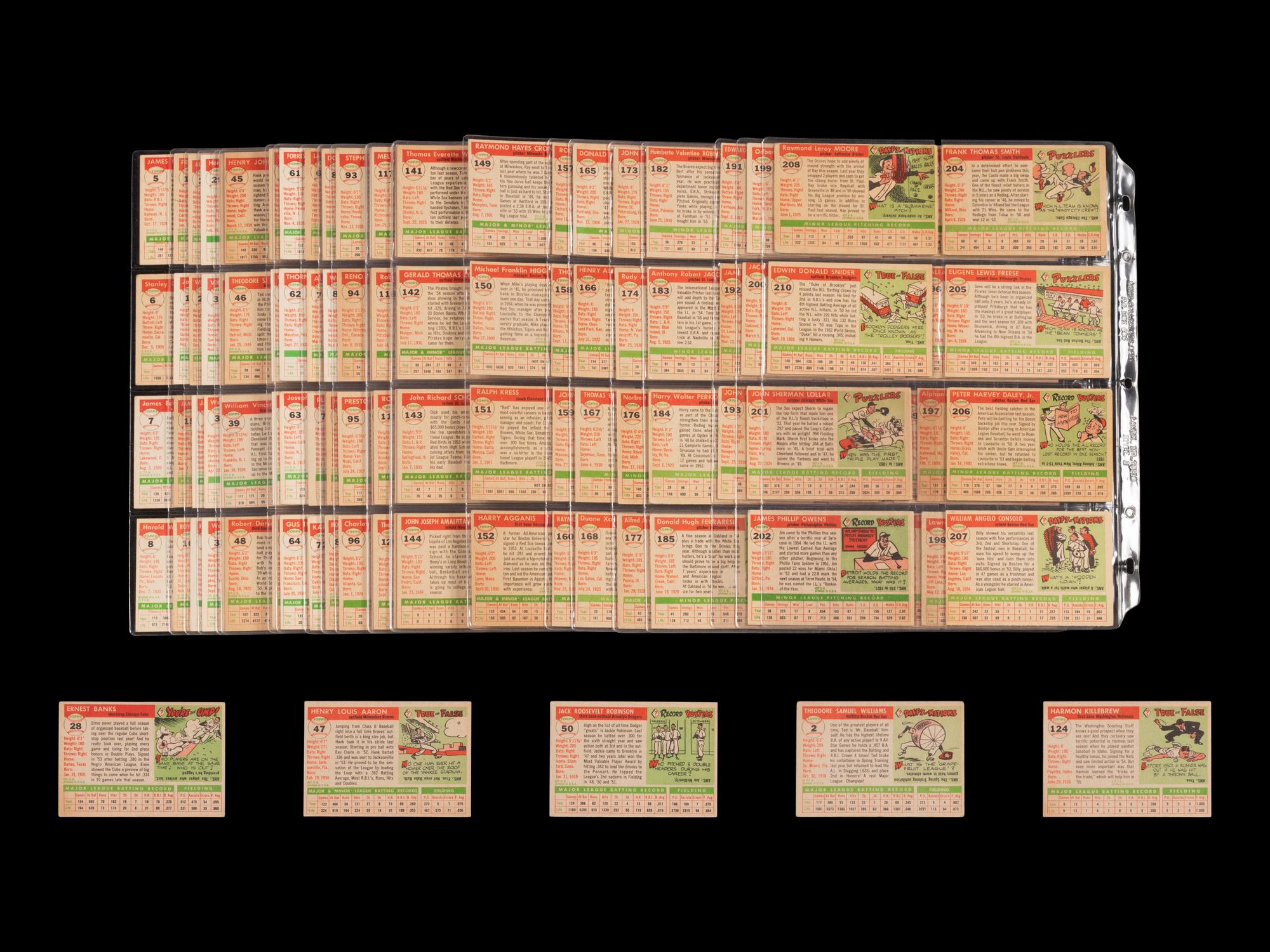 A Near Set of 1955 Topps Baseball Cards (203/206)