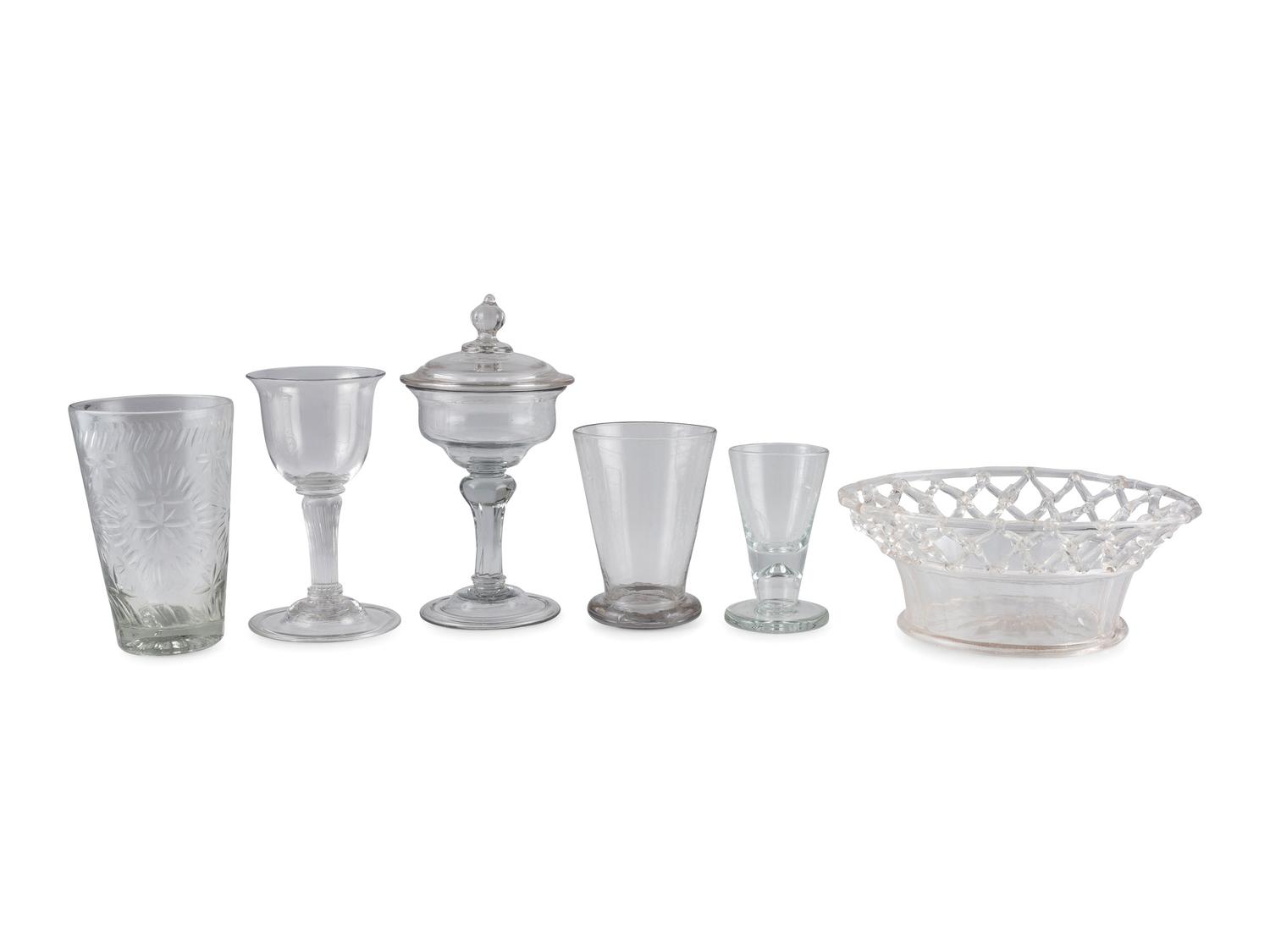 Six Blown Glass Vessels