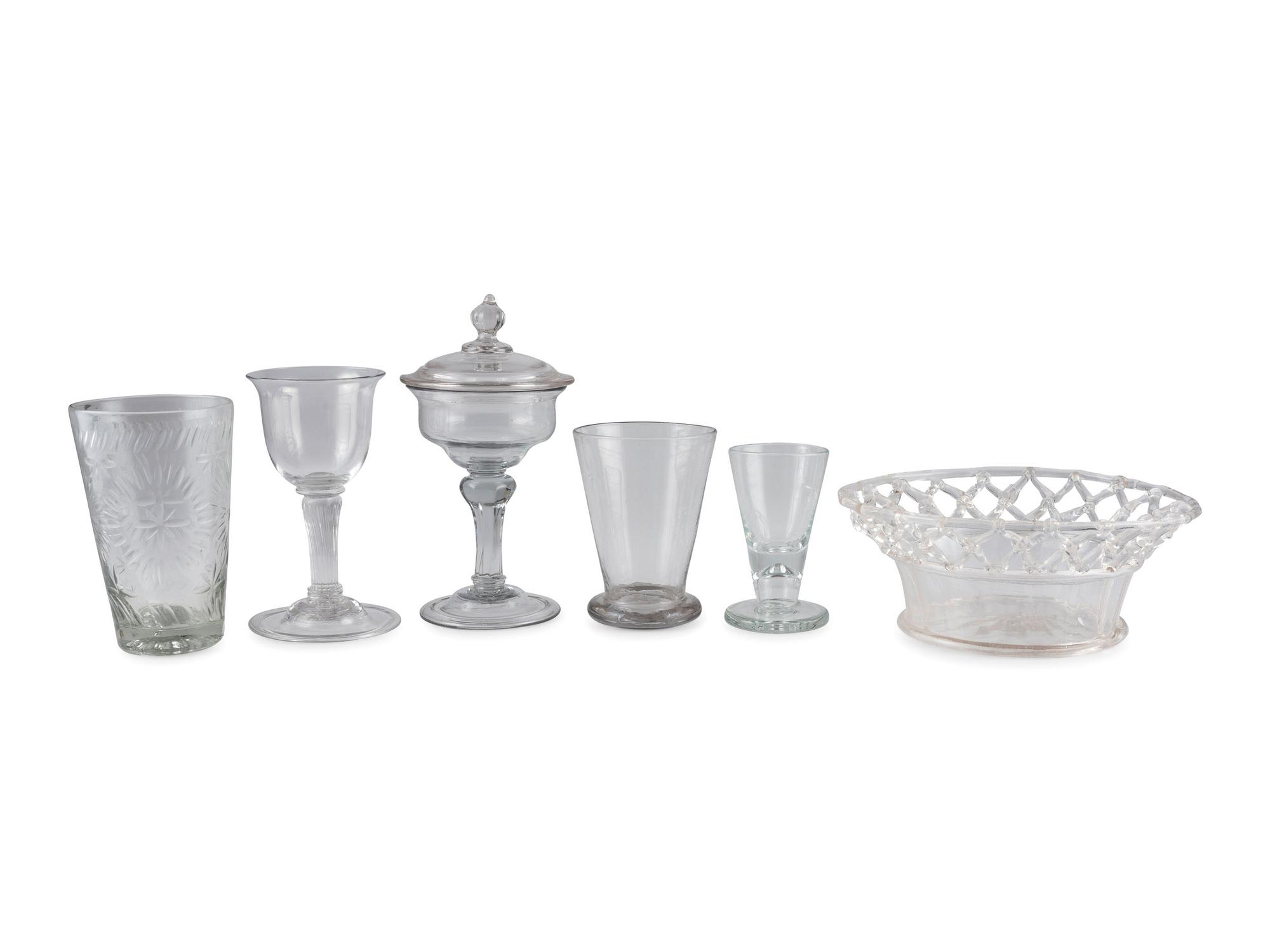 Six Blown Glass Vessels