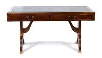 A Regency Style Yewwood and Mahogany Writing Table