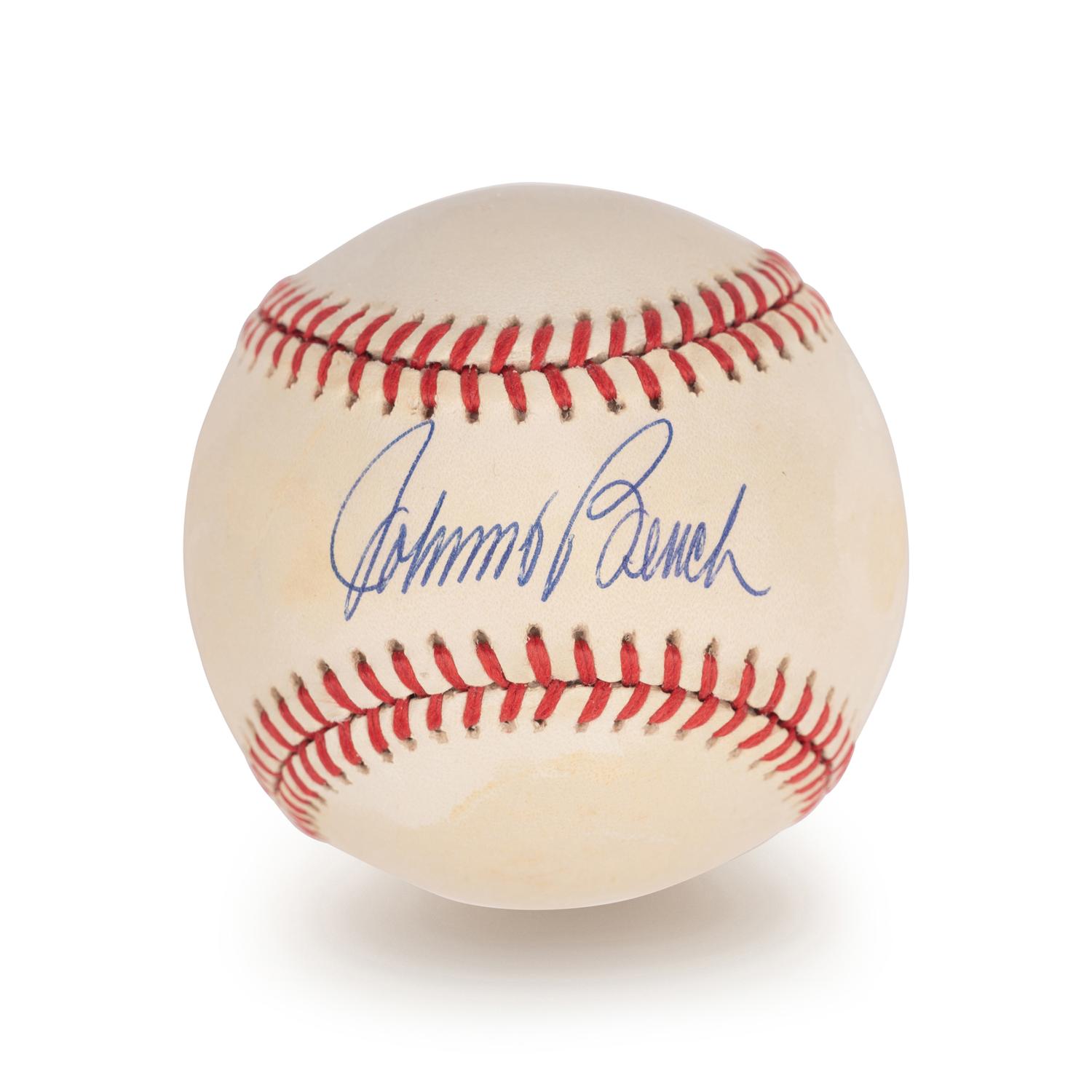 A Group of Johnny Bench Signed Autographed Items (Beckett Authentication Services BAS Certified),