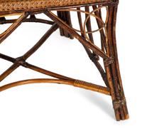 A Gothic Design Rattan Settee and Pair of Armchairs