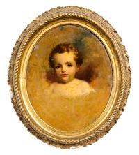 Artists Unknown, (19th Century), Portraits of a Man and a Child (two works)