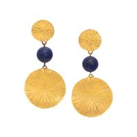 Yellow Gold and Lapis Lazuli Earrings
