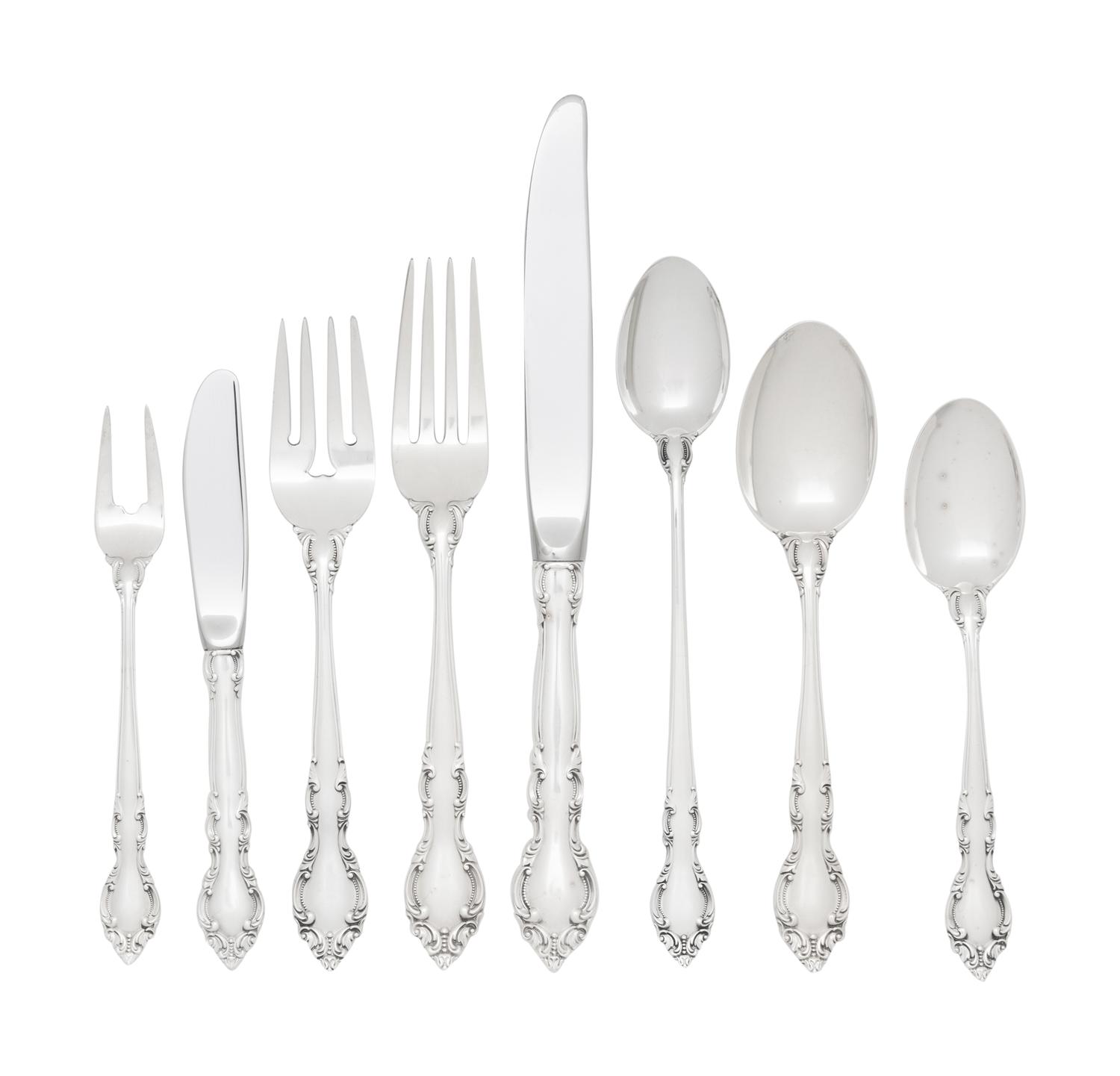 An American Silver Flatware Service