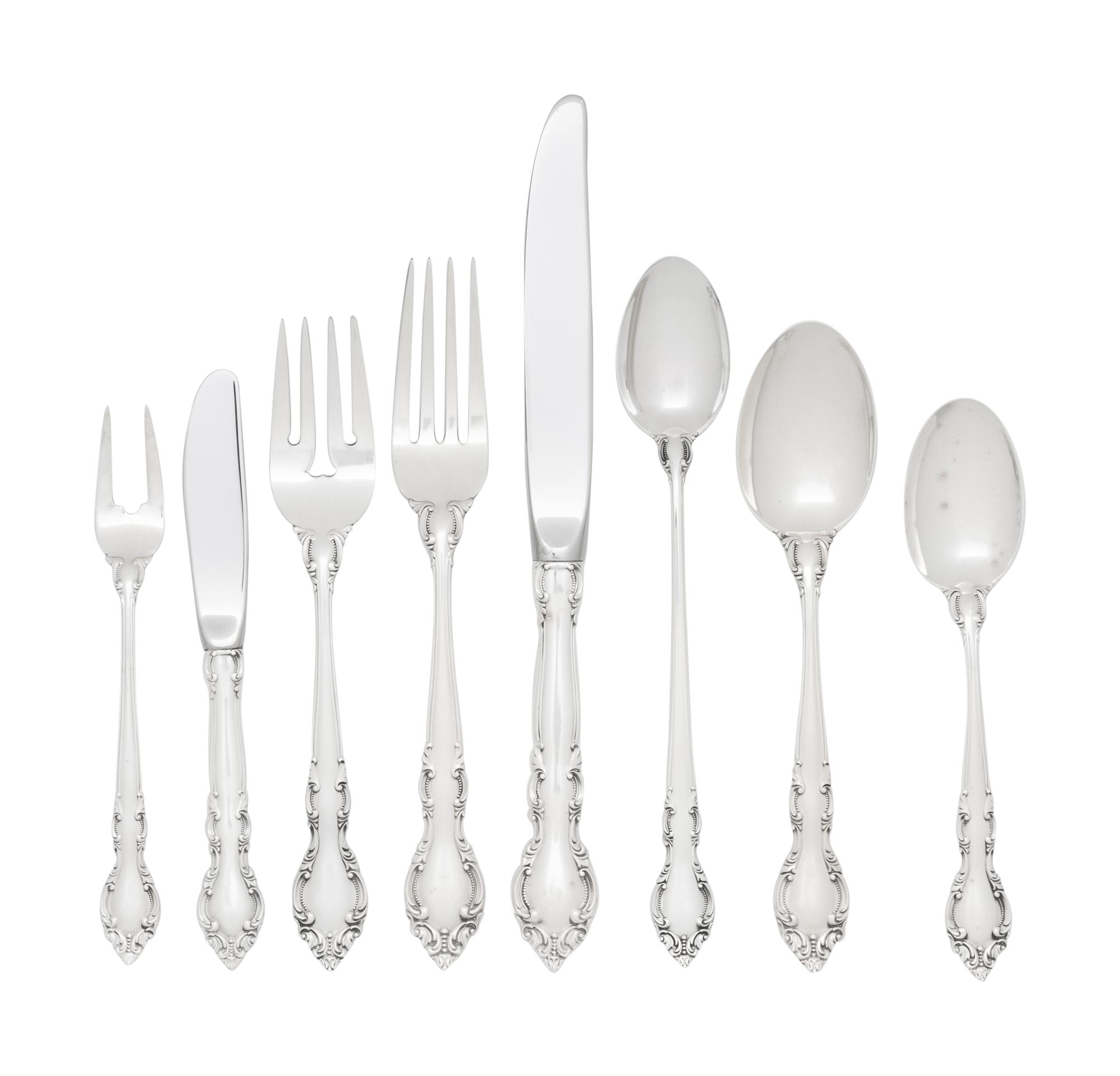 An American Silver Flatware Service