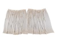 A Set of Embroidered Linen Drapery Panels