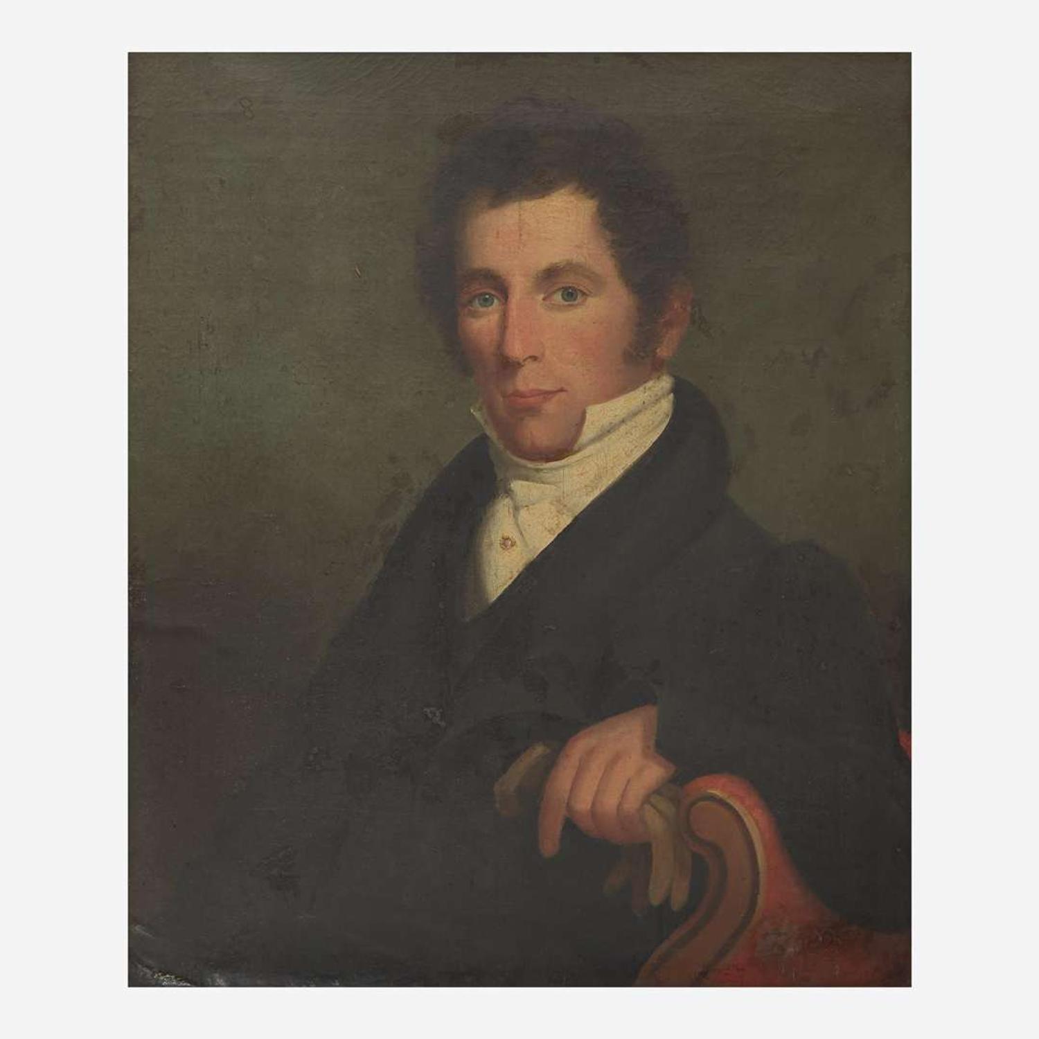 Attributed to Sarah Miriam Peale (1800-1885) Portrait of a Young Gentleman, Possibly from Baltimore, MD, circa 1820s
