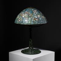 Desk Lamp with Daffodil shade and Ginkgo Berry base