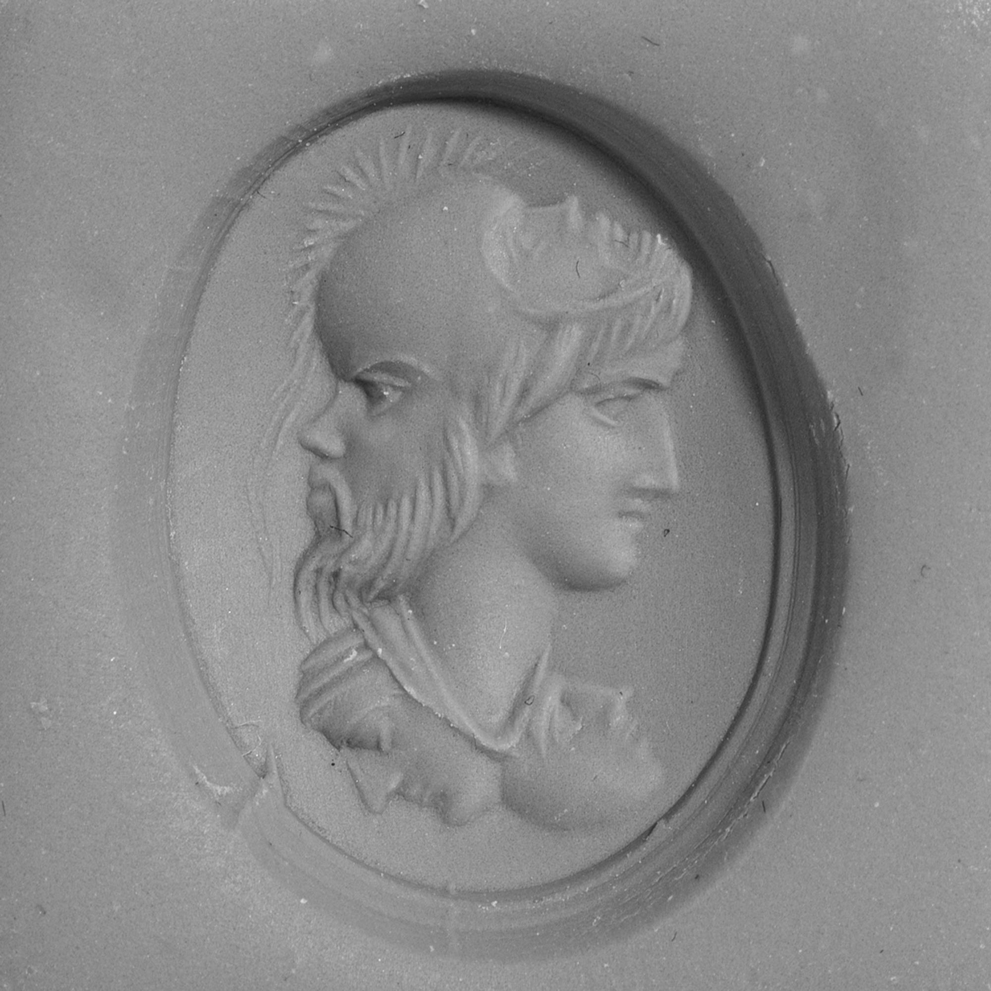 A Roman Amethyst Intaglio with a Five-Faced Gryllos (Composite Figure)