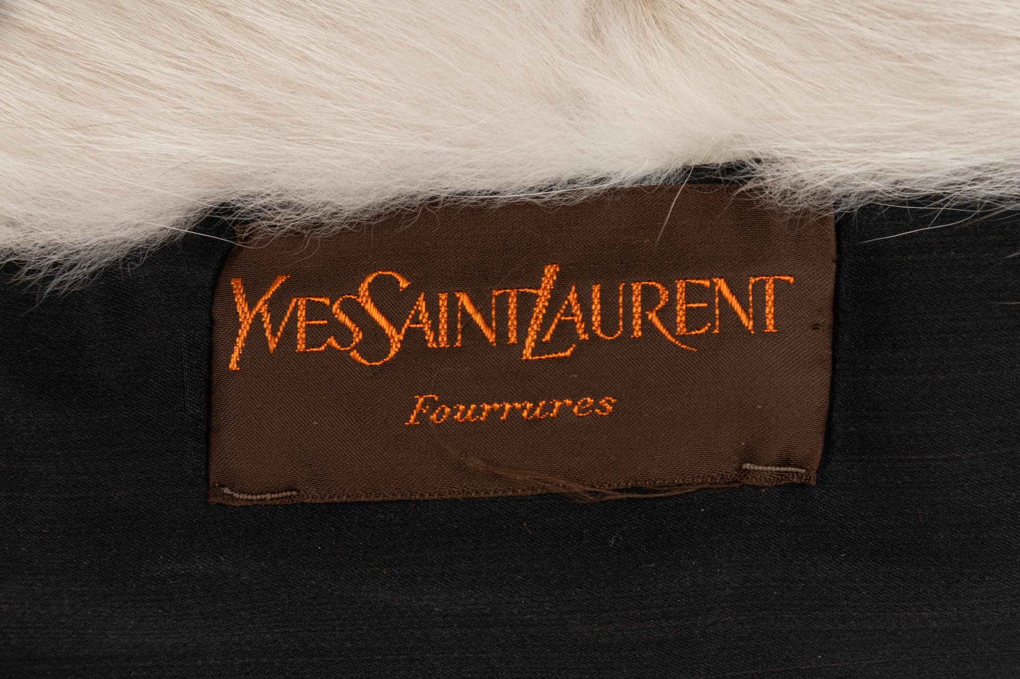 Yves Saint Laurent Gray Fox Coat, 1980s