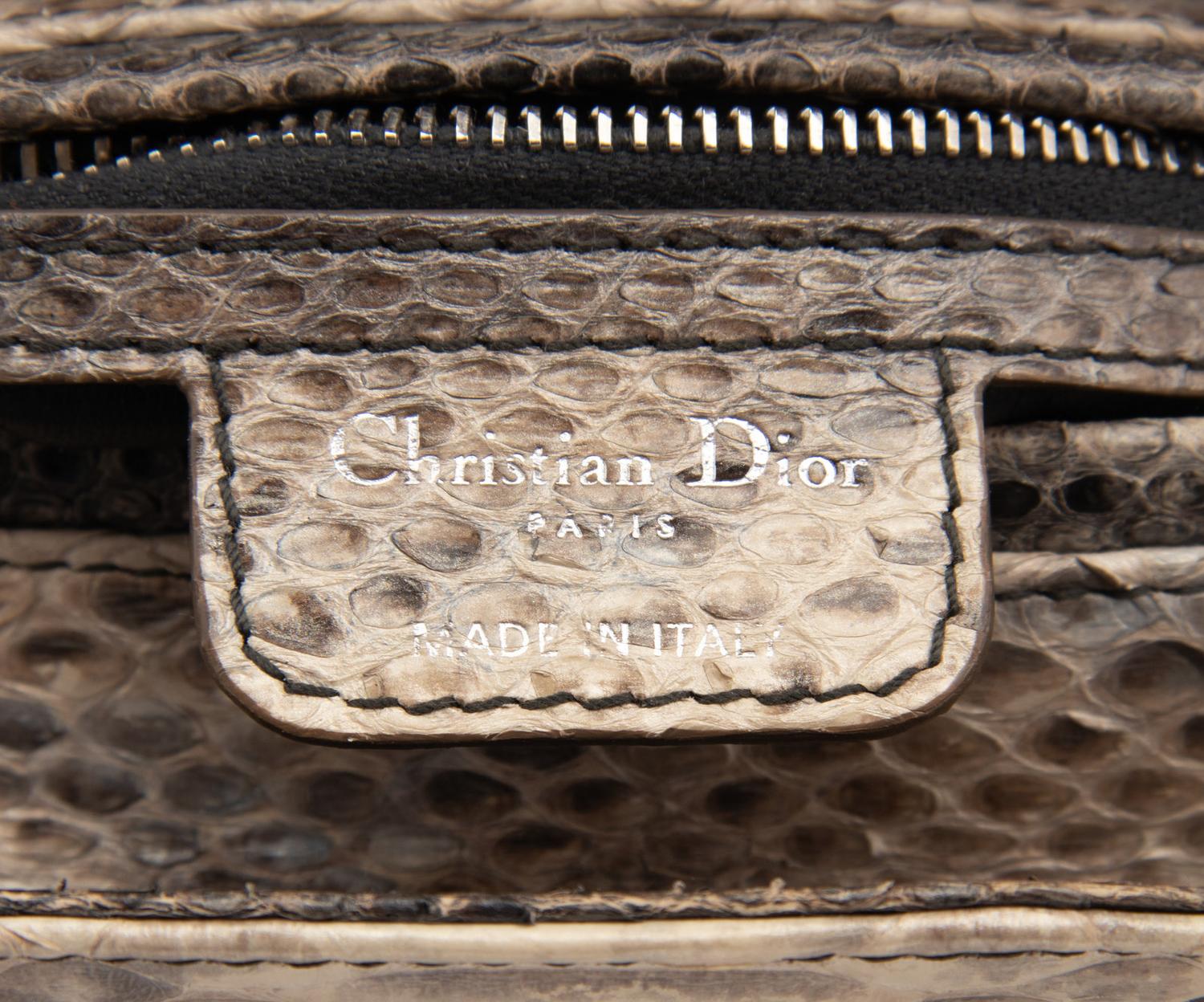 Christian Dior Gray Python Small Lady Dior Bag, 2009