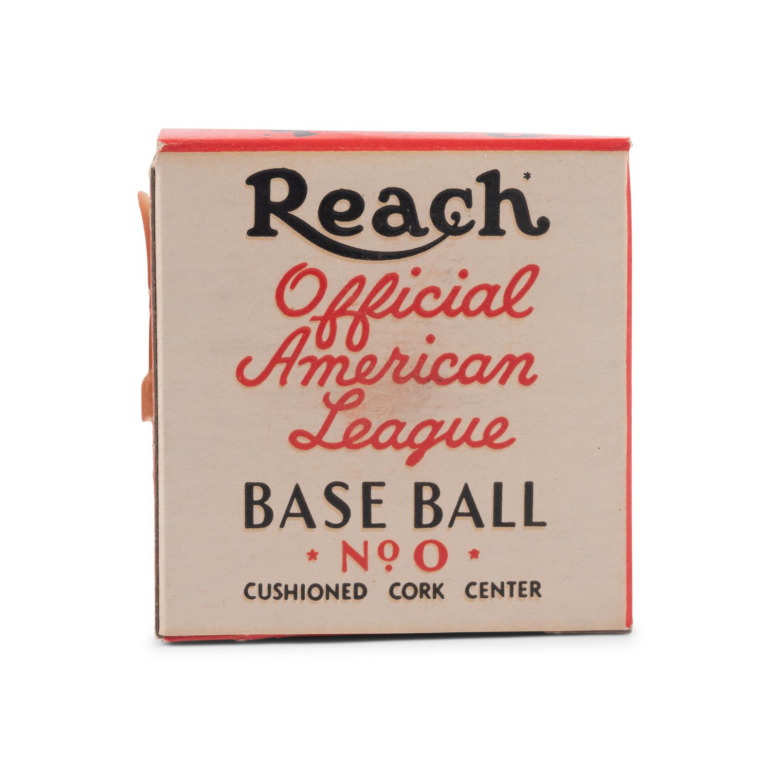 An Original, Unused 1940s Reach Official American League Baseball in Sealed Box