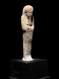 An Egyptian Faience Ushabti and a Faience Khnum