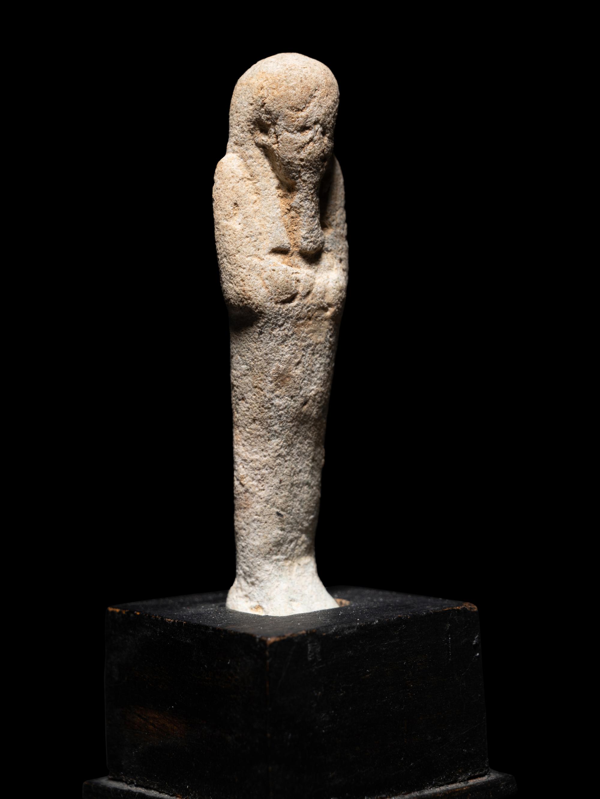An Egyptian Faience Ushabti and a Faience Khnum
