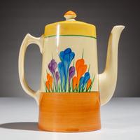 Clarice Cliff (English, 1899–1972) — Autumn Crocus pattern Tea Service, 10 pieces