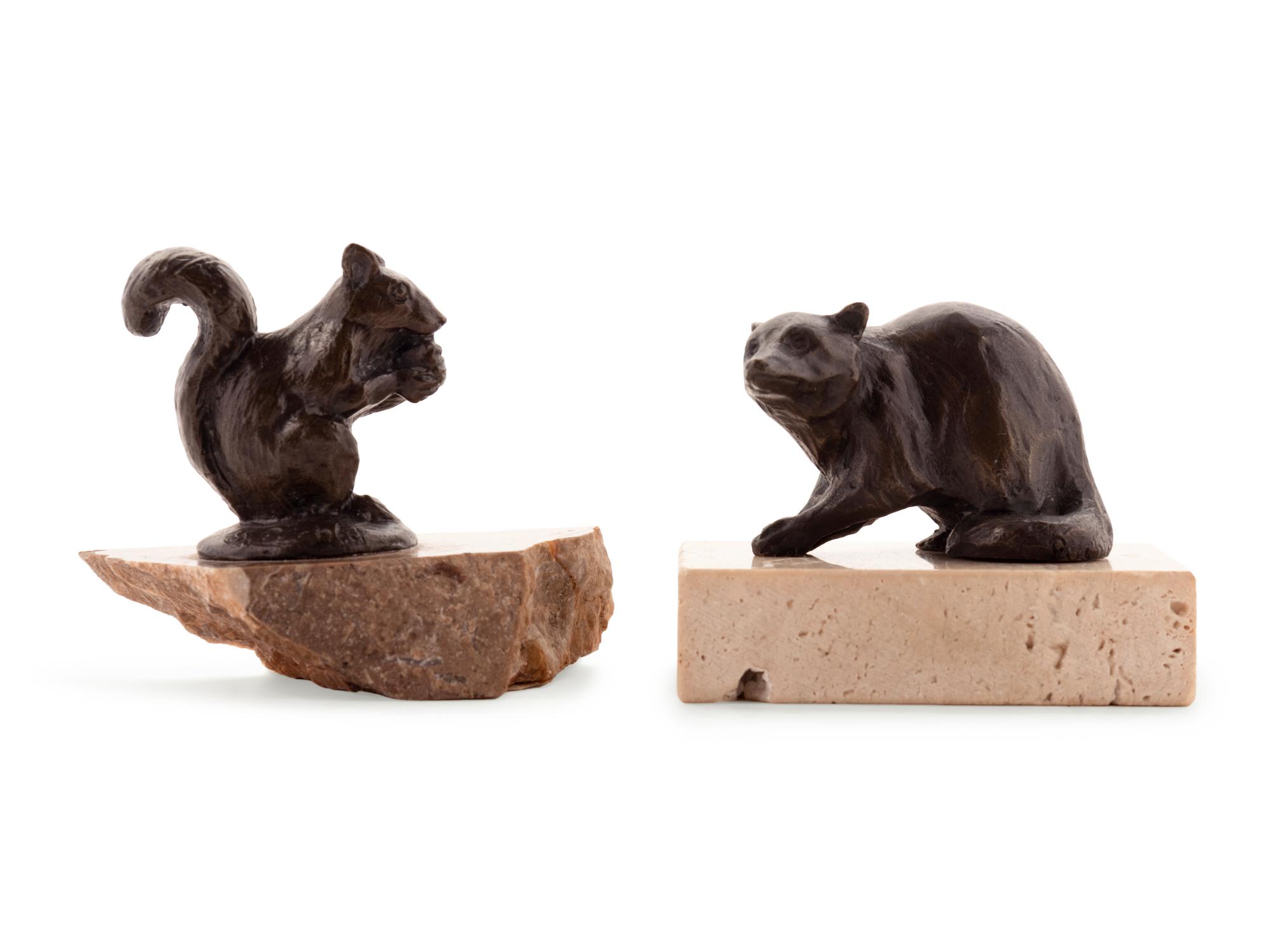 Two Small Bronze Animal Figures by Siegfried Puchta (German, b. 1933)