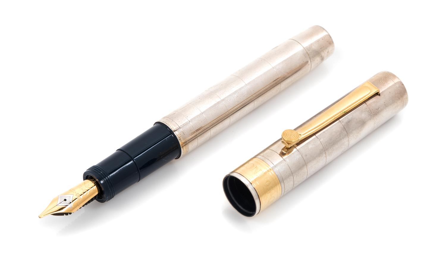 An Omas Guglielmo Marconi Limited Edition Silver Fountain Pen