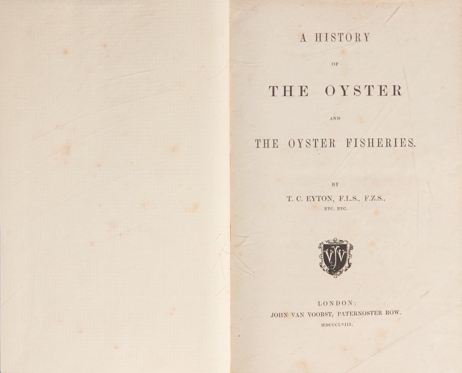 [Food & Drink] Group of 2 First Editions on Oysters