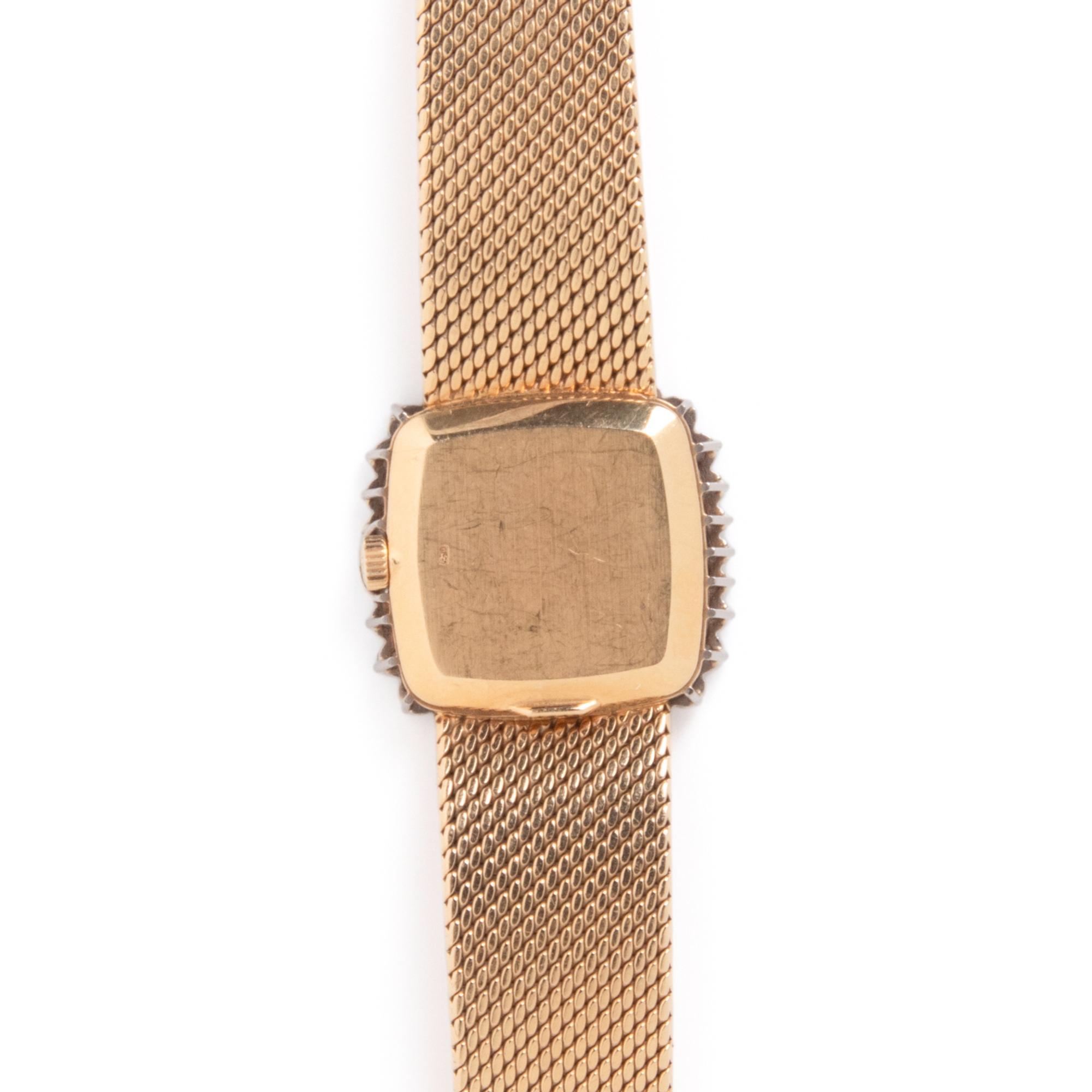 PATEK PHILIPPE, YELLOW GOLD AND DIAMOND WATCH