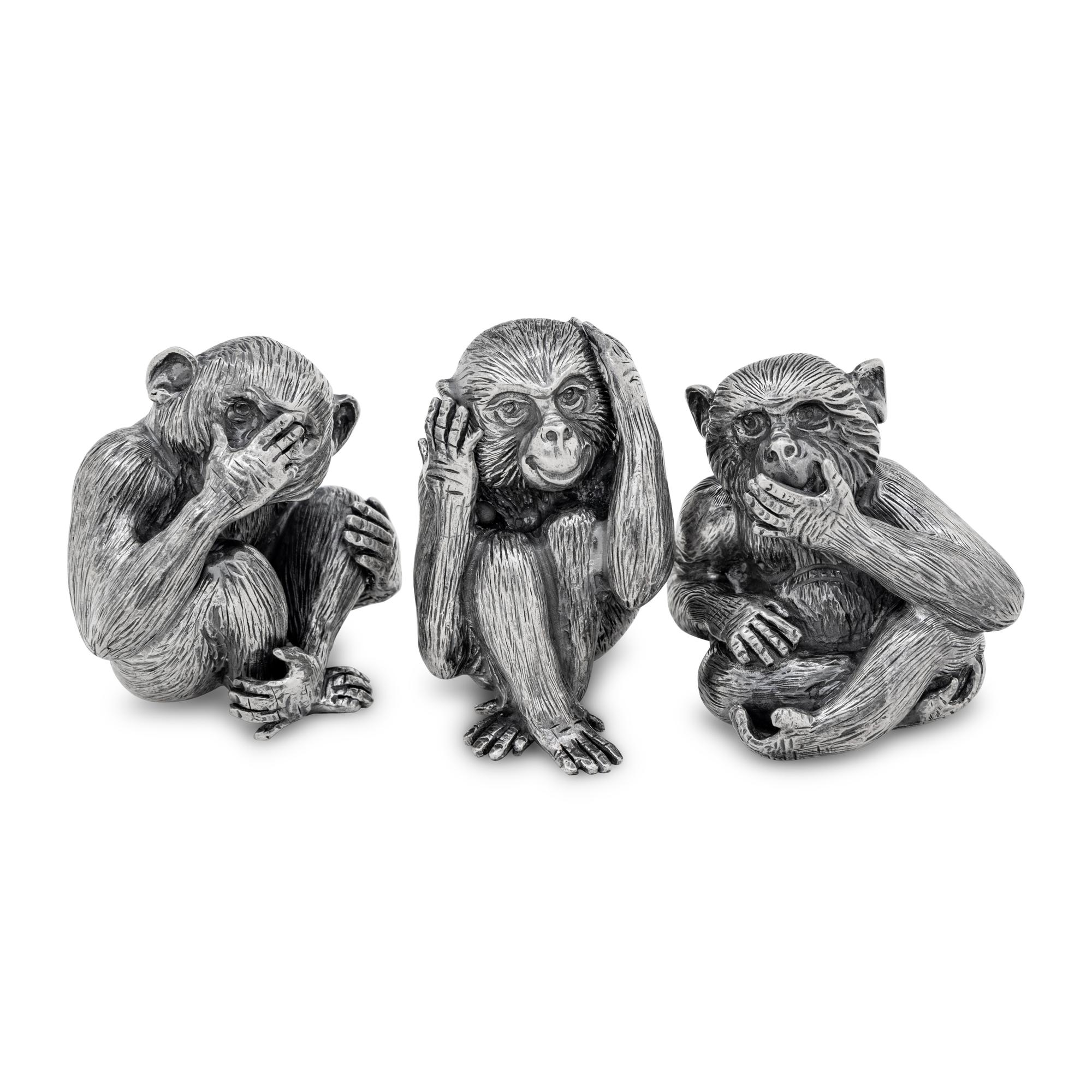 A Set of Three Buccellati Wise Monkey Figures