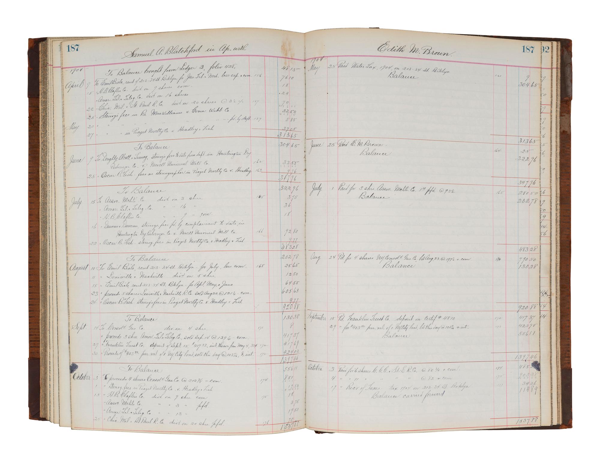 [US SUPREME COURT]. Blatchford family archive including documents, ledgers, photographs, and a silk menu signed by President Chester A. ARTHUR (1829-1886) and Supreme Court Justice Samuel Blatchford (1820-1893).