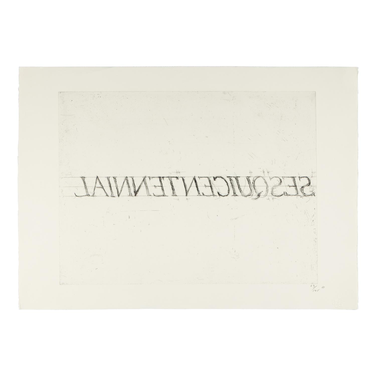 Bruce Nauman (American, b. 1941) — tcejorP lainnetneciuqseS nisnocsiW (triptych) (from the Wisconsin Sesquicentennial Portfolio ), 2001