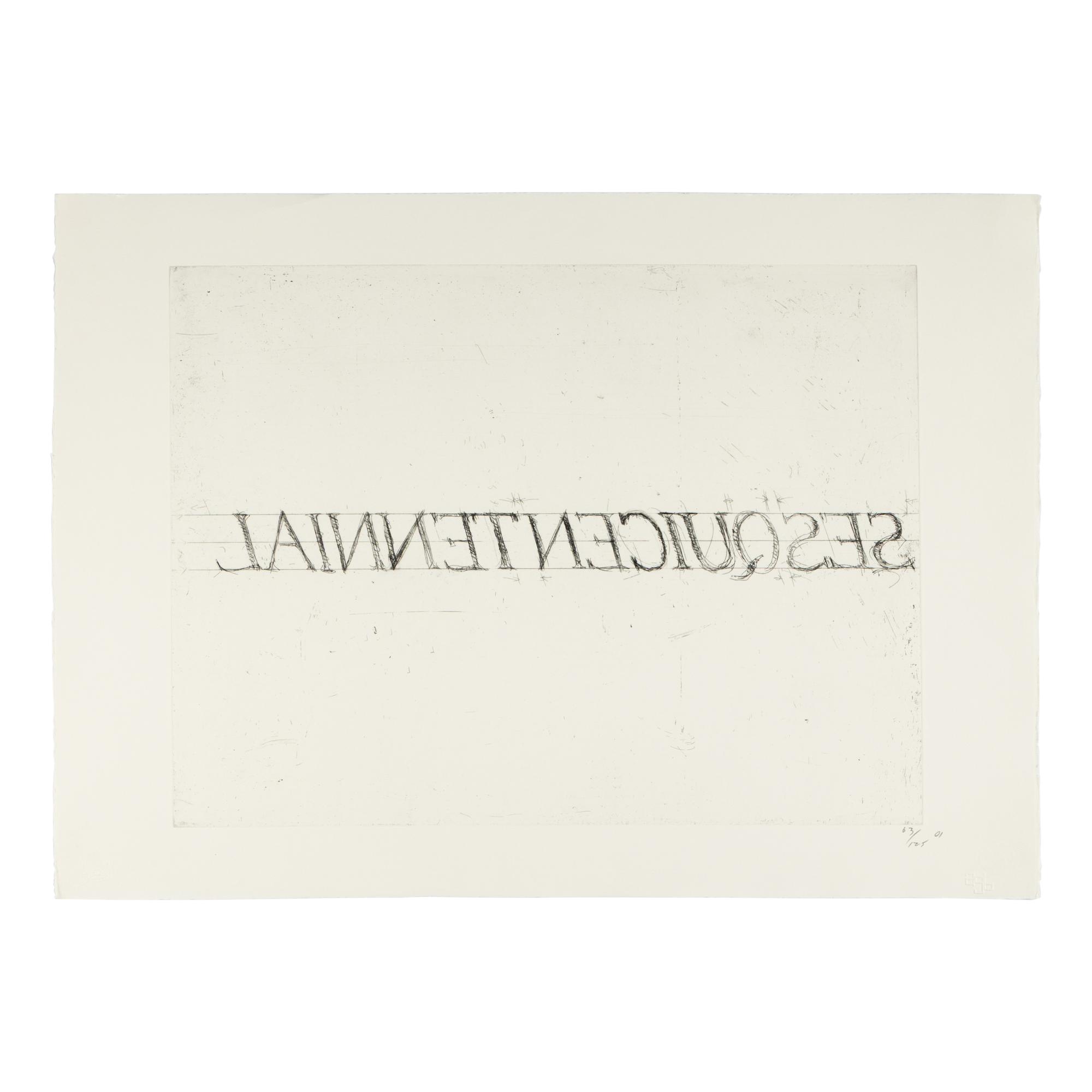 Bruce Nauman (American, b. 1941) — tcejorP lainnetneciuqseS nisnocsiW (triptych) (from the Wisconsin Sesquicentennial Portfolio ), 2001