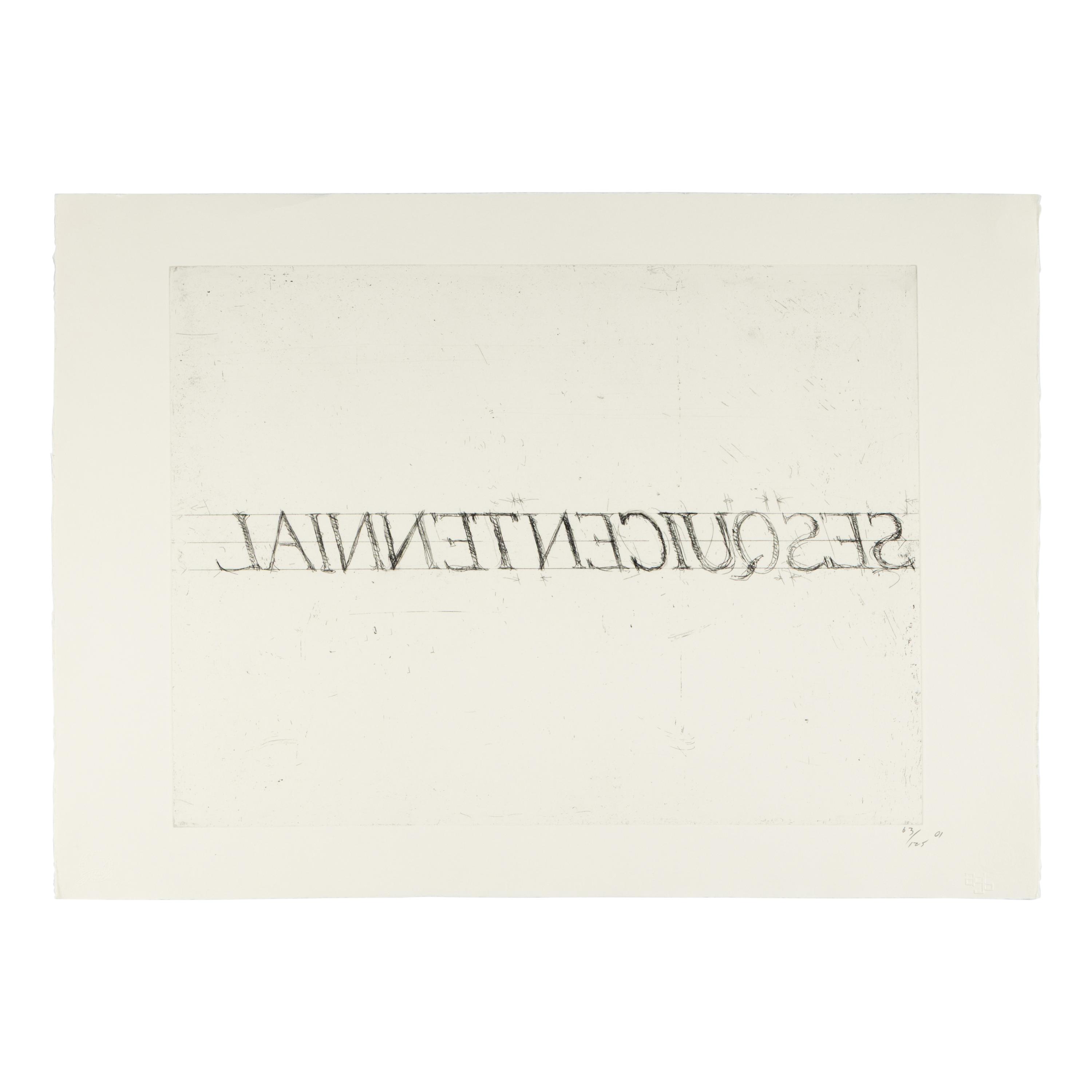 Bruce Nauman (American, b. 1941) — tcejorP lainnetneciuqseS nisnocsiW (triptych) (from the Wisconsin Sesquicentennial Portfolio ), 2001