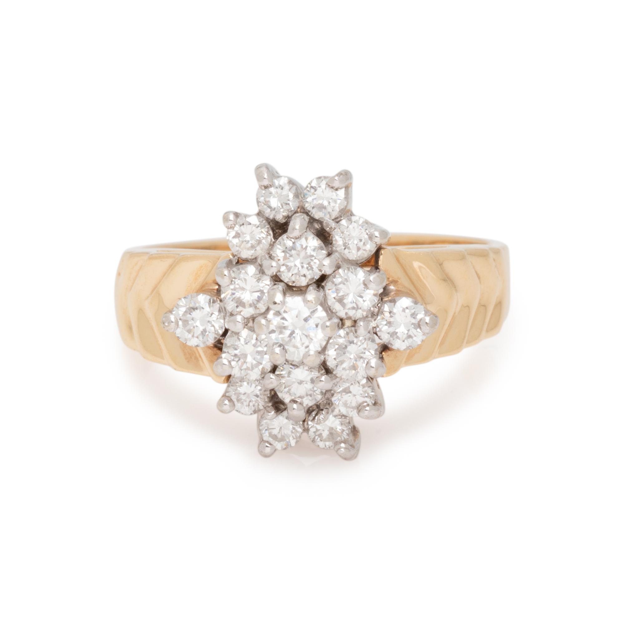 YELLOW GOLD AND DIAMOND RING