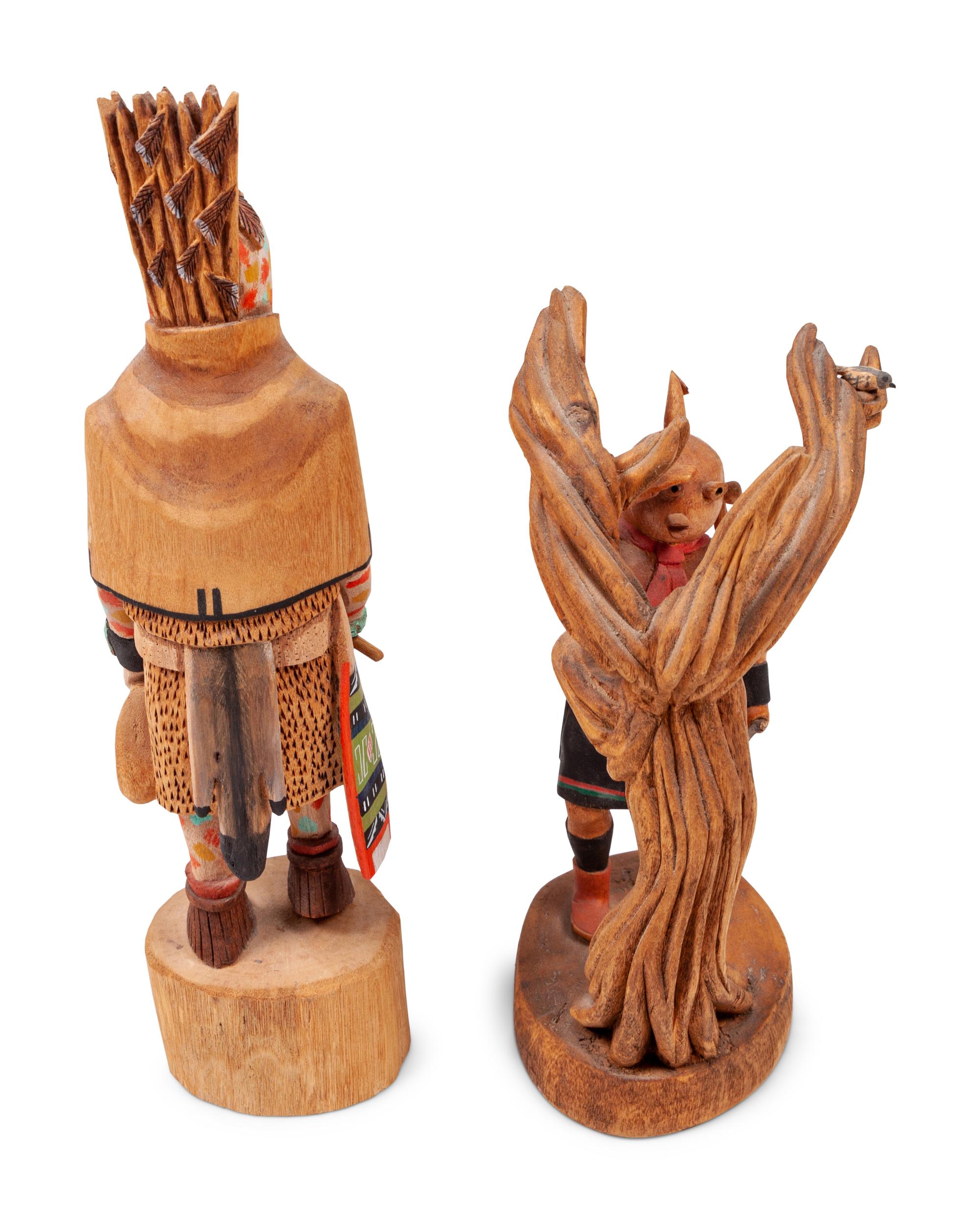 Pair of Hopi Katsina Carvings