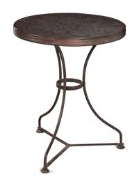A French Iron and Marble-Top Guéridon